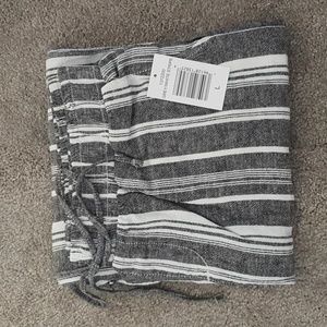 Briggs Linen Blend Pant for Women - Grey with White Stripes